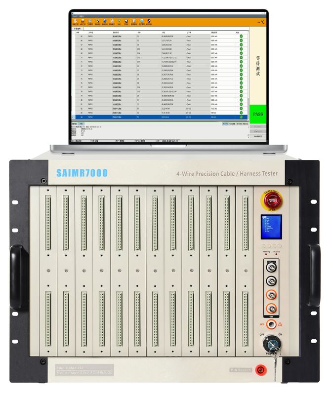 Uji tegangan tahan DC 30V-4000V Peralatan uji perakitan kabel 16/32/48/64 PIN