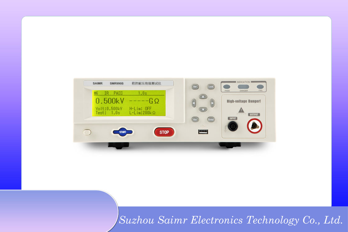LCD Display Hipot Peralatan Isolasi Hipot Tahan Tegangan Tester Dengan I / O Interface